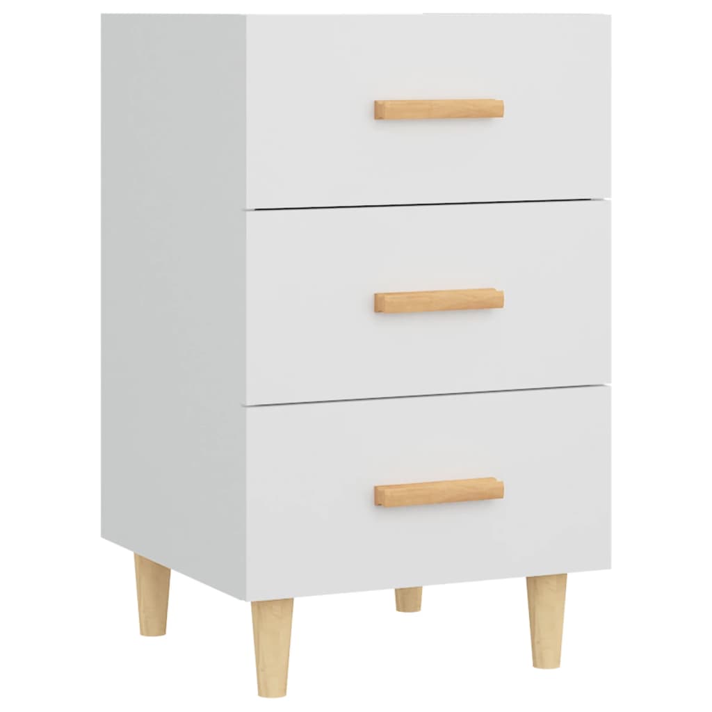 Table de chevet blanc 40x40x66 cm bois d'ingénierie - XIOS