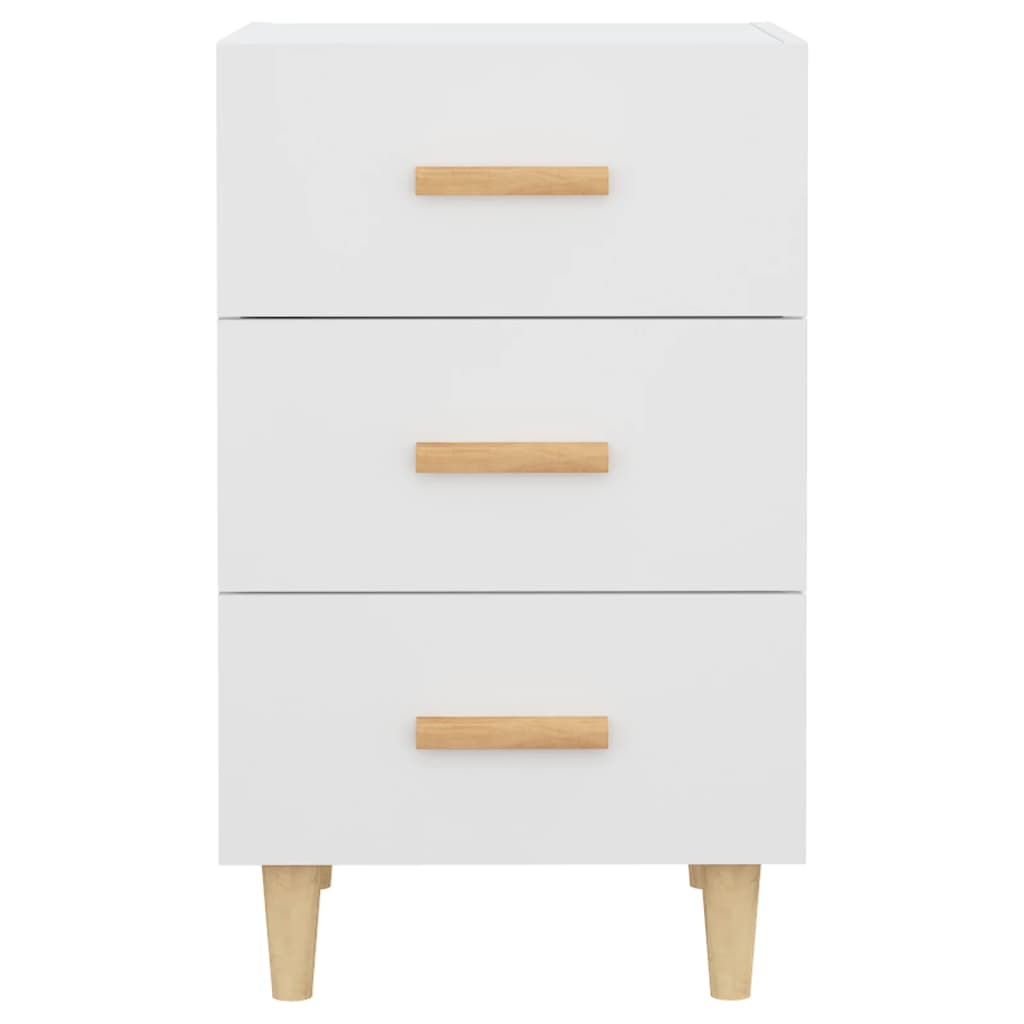 Table de chevet blanc 40x40x66 cm bois d'ingénierie - XIOS