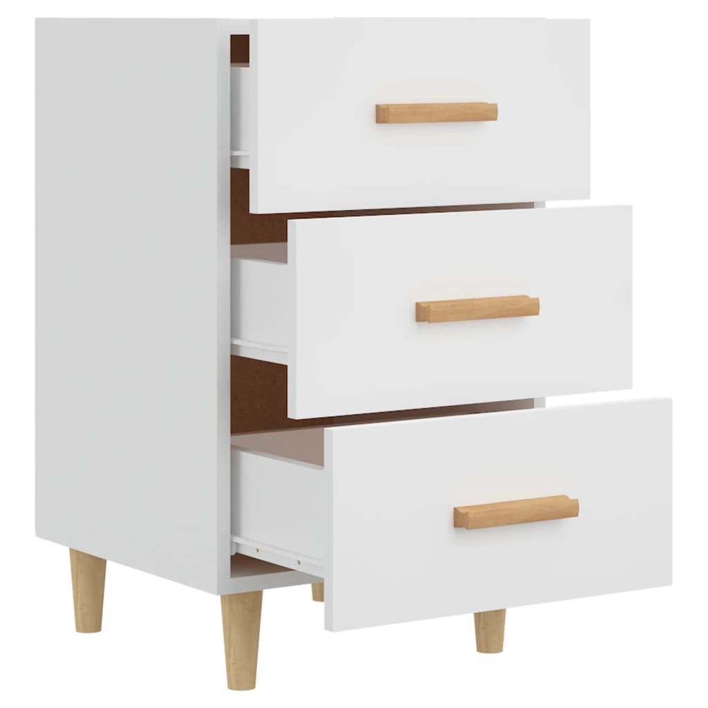 Table de chevet blanc 40x40x66 cm bois d'ingénierie - XIOS