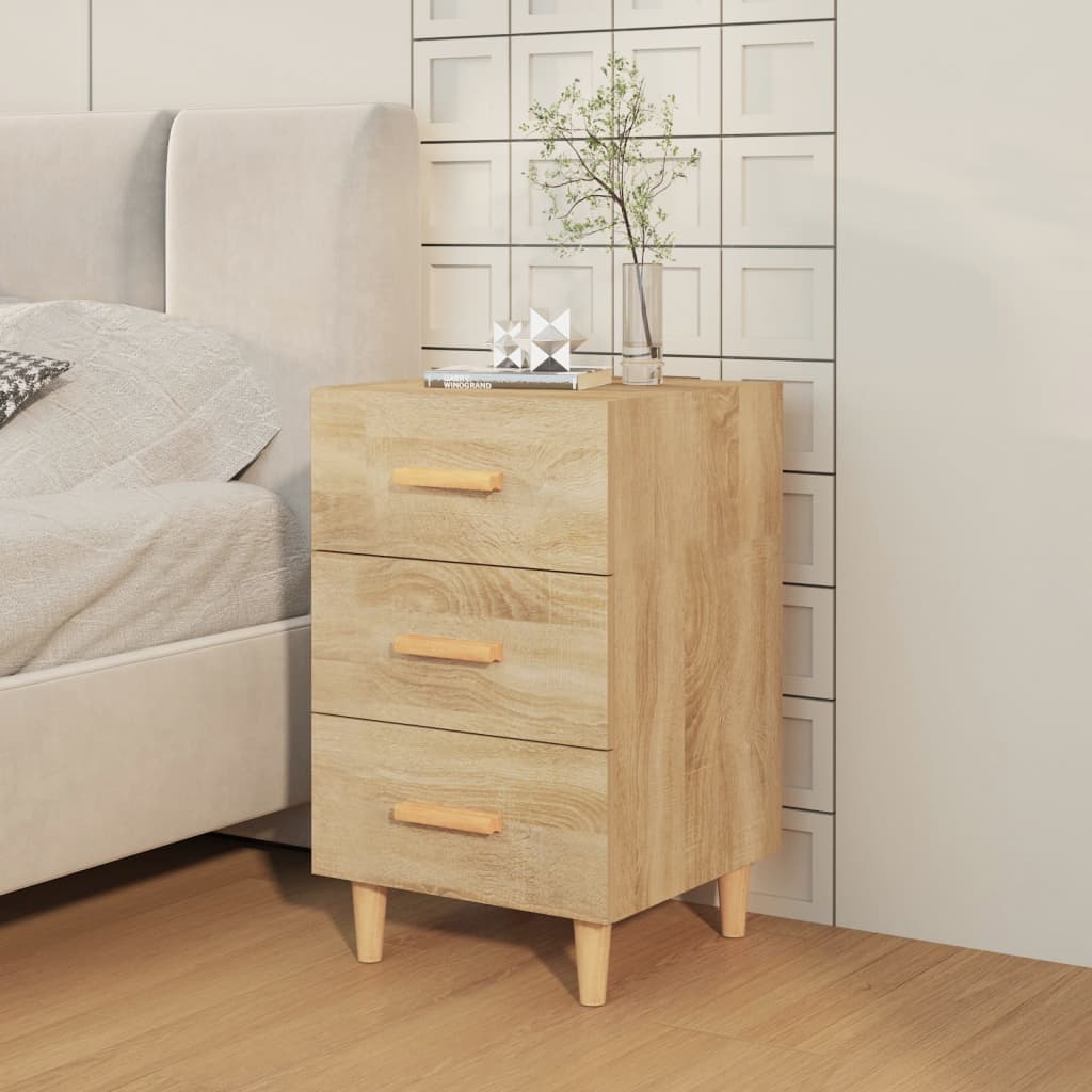 Table de chevet chêne sonoma 40x40x66 cm bois d'ingénierie - XIOS