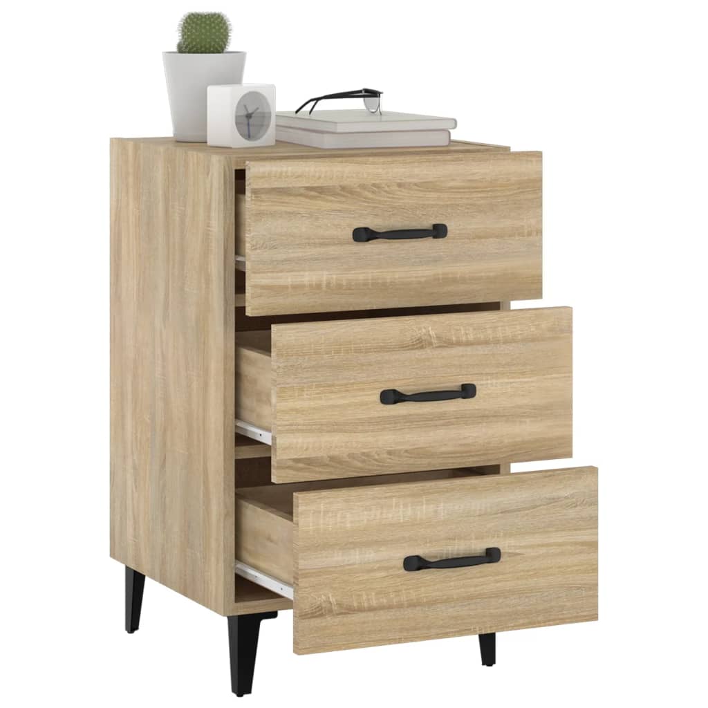 Table de chevet chêne sonoma 40x40x66 cm bois d'ingénierie - XIOS