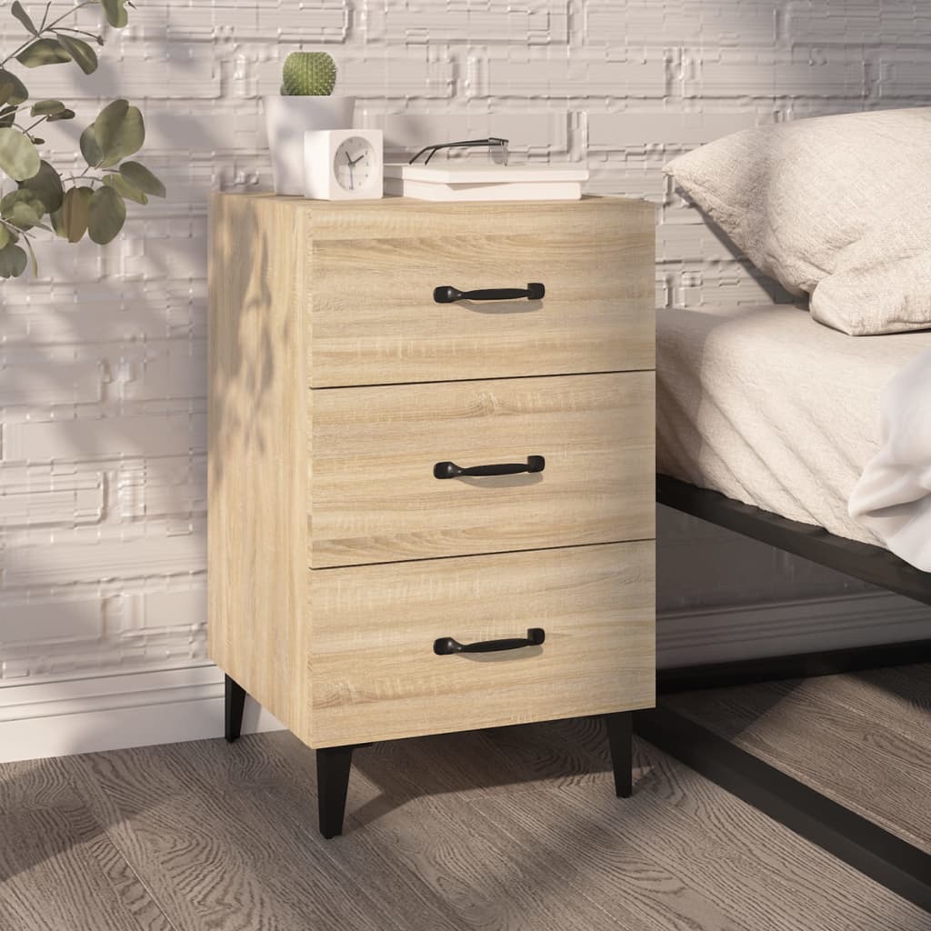 Table de chevet chêne sonoma 40x40x66 cm bois d'ingénierie - XIOS