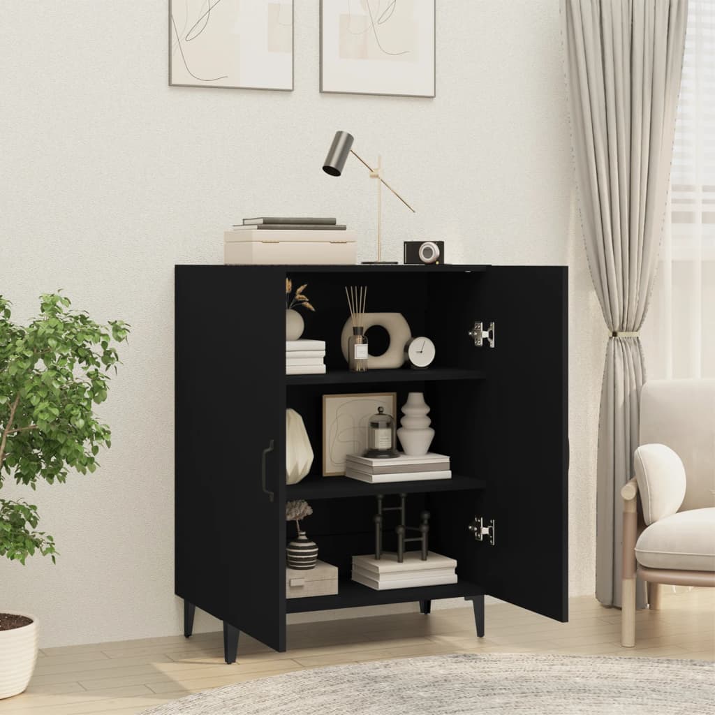 Buffet Noir 70x34x90 cm Bois d'ingénierie - XIOS