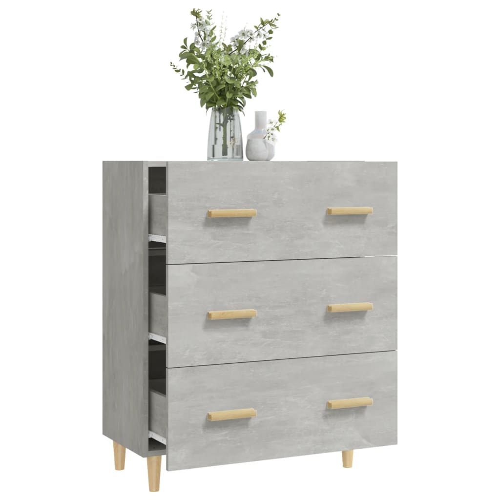 Buffet Gris béton 70x34x90 cm Bois d'ingénierie - XIOS