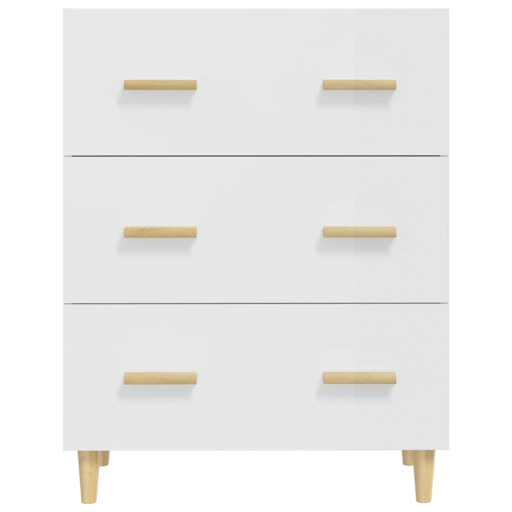 Buffet Blanc brillant 70x34x90 cm Bois d'ingénierie - XIOS