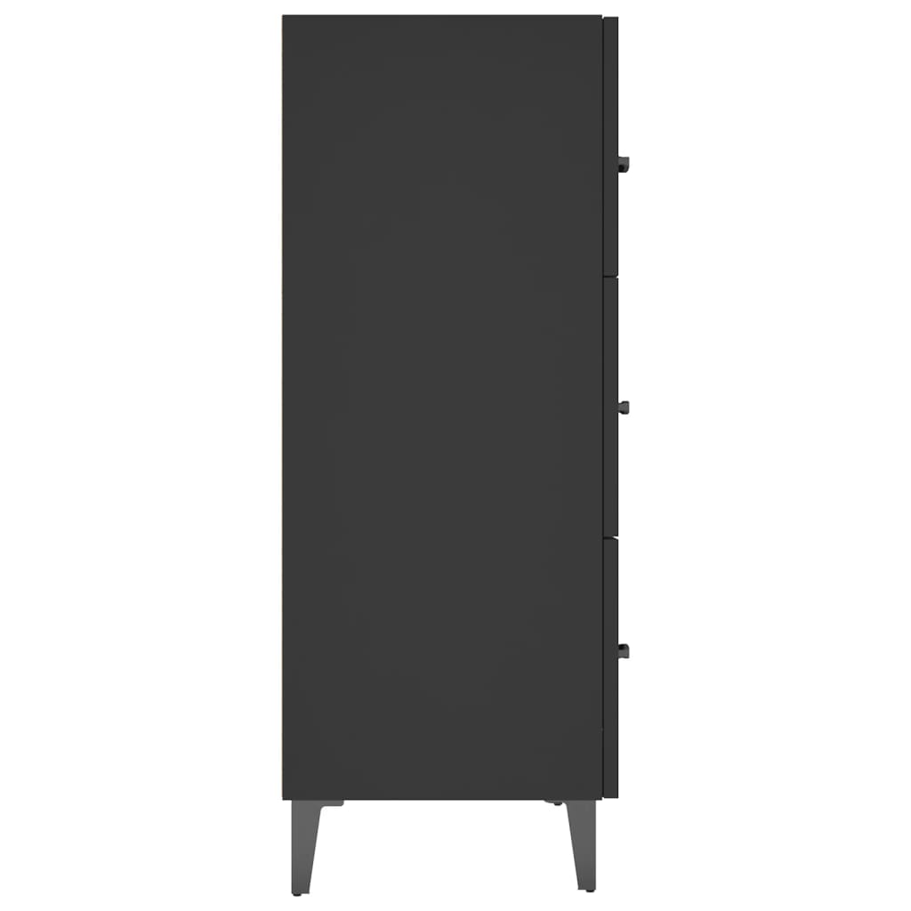 Buffet noir 69,5x34x90 cm bois d'ingénierie - XIOS
