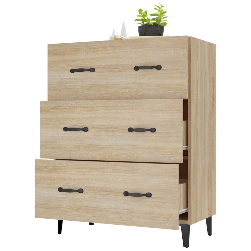 Buffet chêne sonoma 69,5x34x90 cm bois d'ingénierie - XIOS