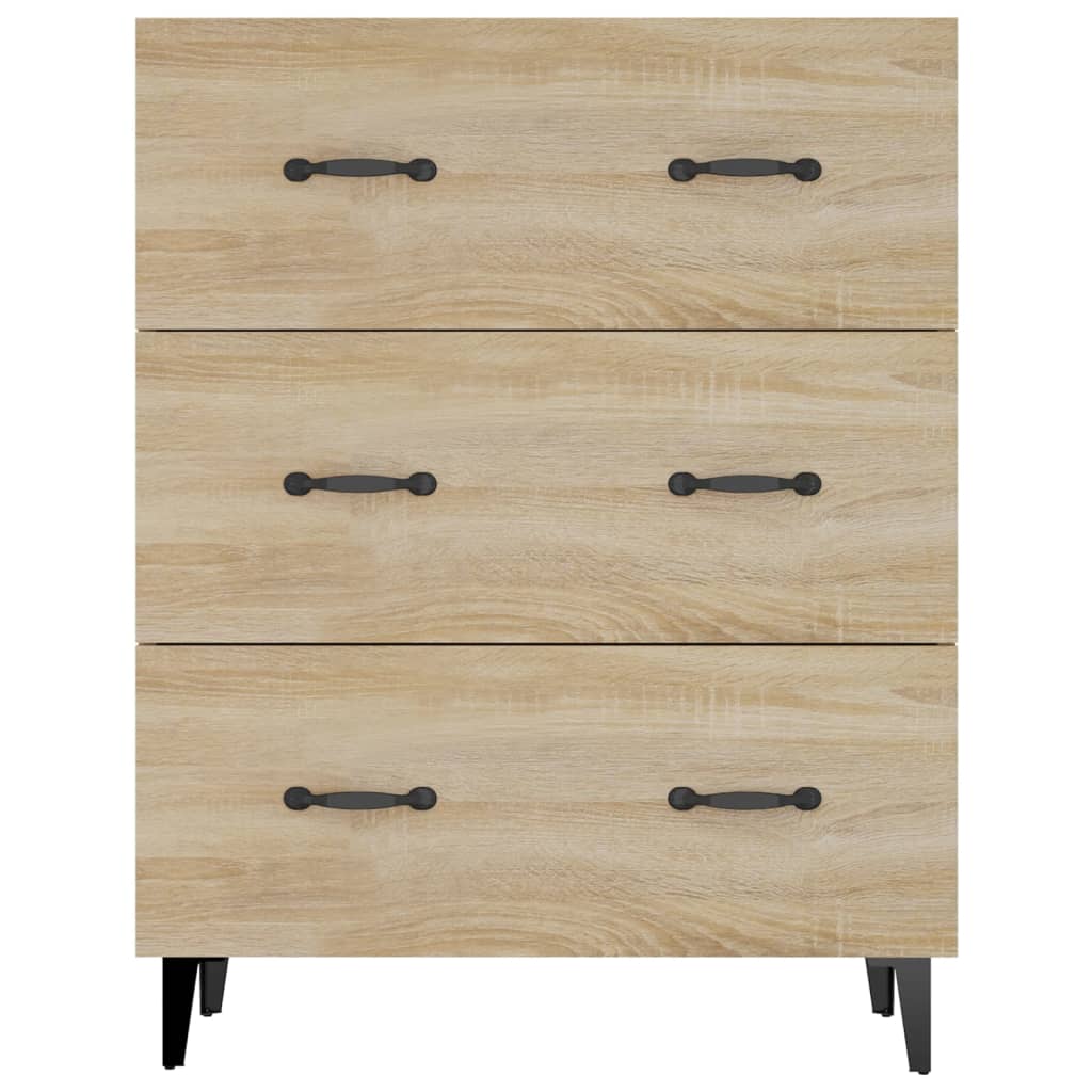 Buffet chêne sonoma 69,5x34x90 cm bois d'ingénierie - XIOS