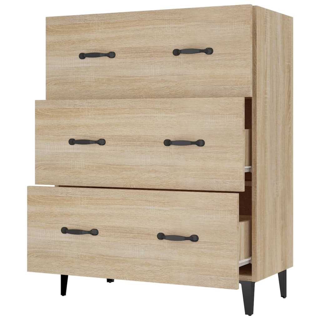 Buffet chêne sonoma 69,5x34x90 cm bois d'ingénierie - XIOS