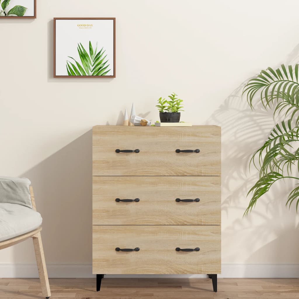Buffet chêne sonoma 69,5x34x90 cm bois d'ingénierie - XIOS