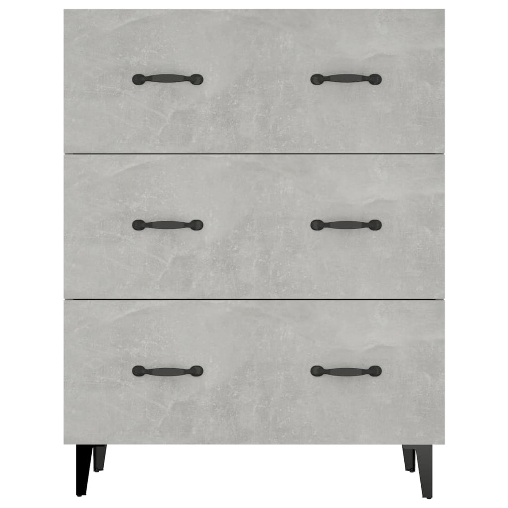 Buffet gris béton 69,5x34x90 cm bois d'ingénierie - XIOS