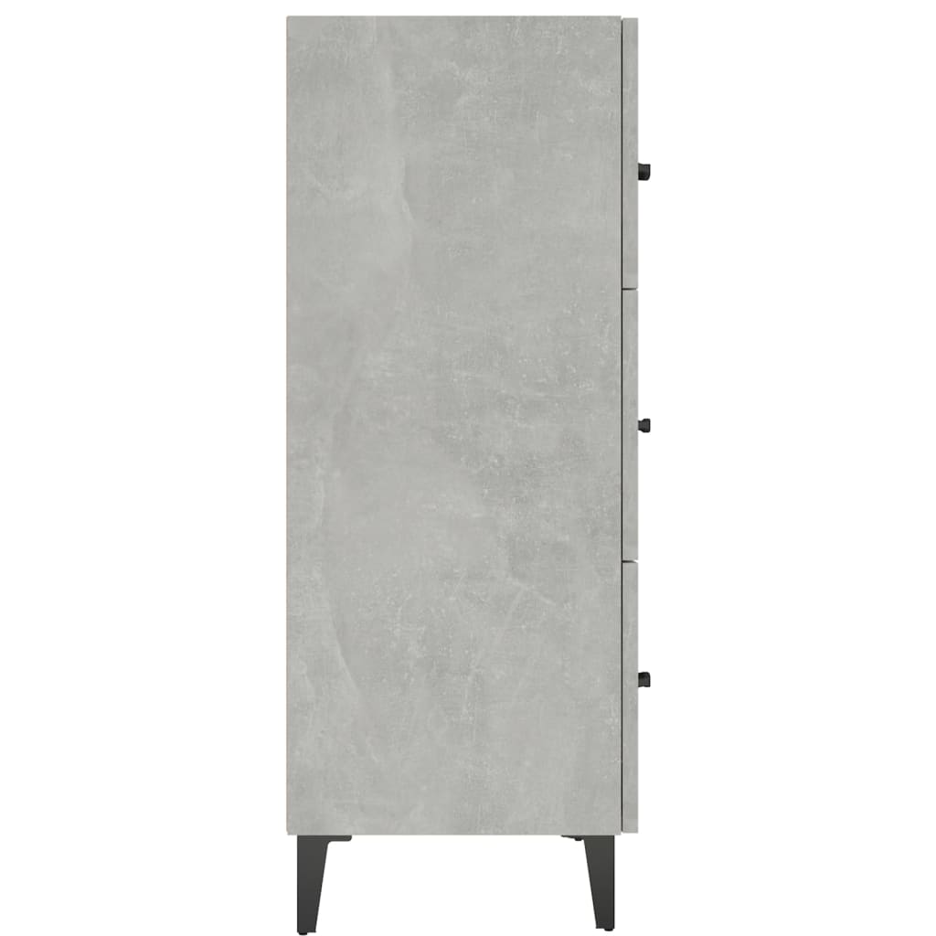 Buffet gris béton 69,5x34x90 cm bois d'ingénierie - XIOS
