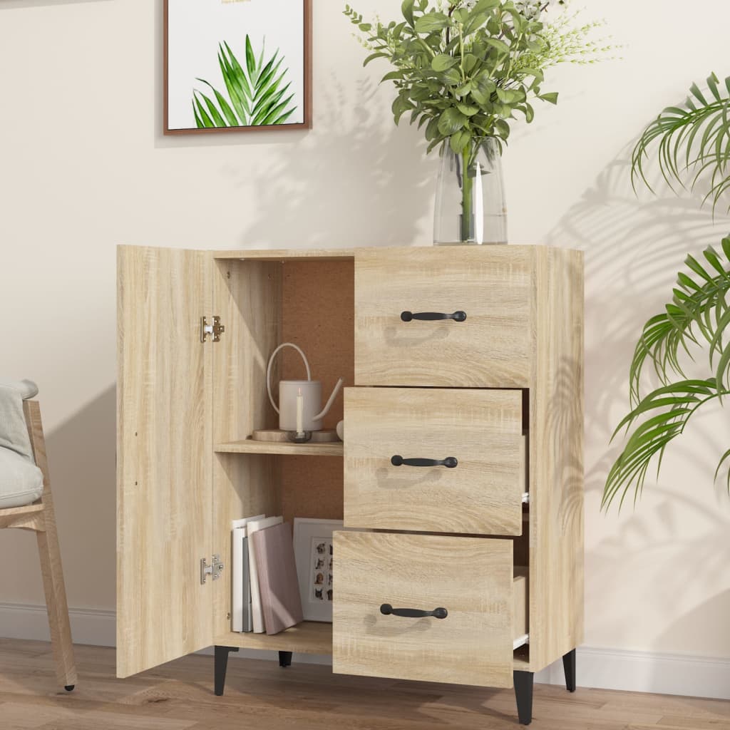 Buffet chêne sonoma 69,5x34x90 cm bois d'ingénierie - XIOS