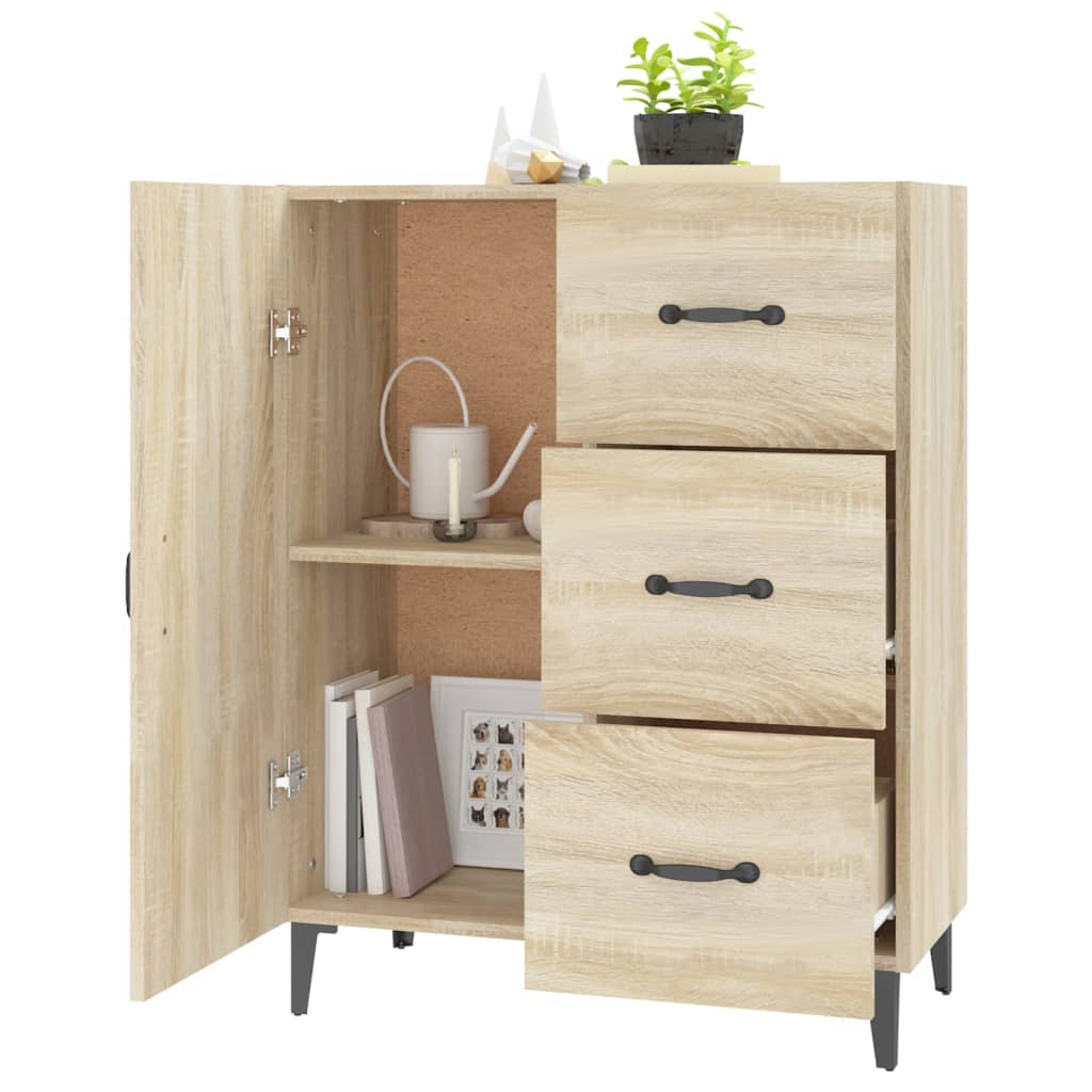 Buffet chêne sonoma 69,5x34x90 cm bois d'ingénierie - XIOS