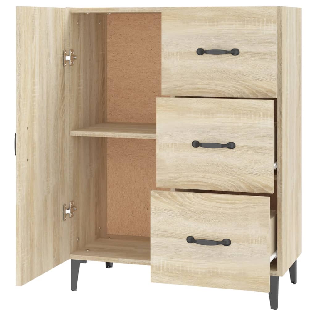 Buffet chêne sonoma 69,5x34x90 cm bois d'ingénierie - XIOS