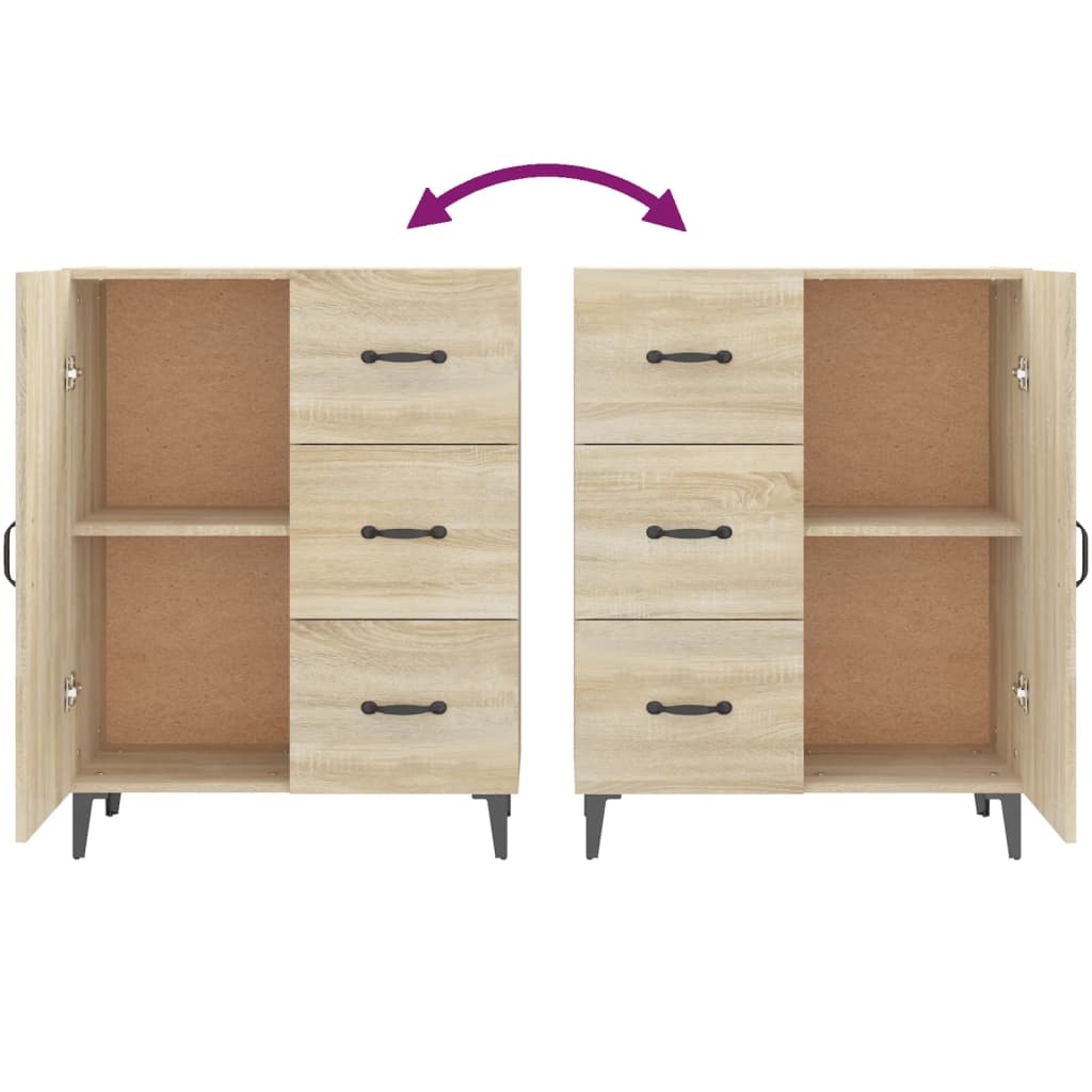 Buffet chêne sonoma 69,5x34x90 cm bois d'ingénierie - XIOS