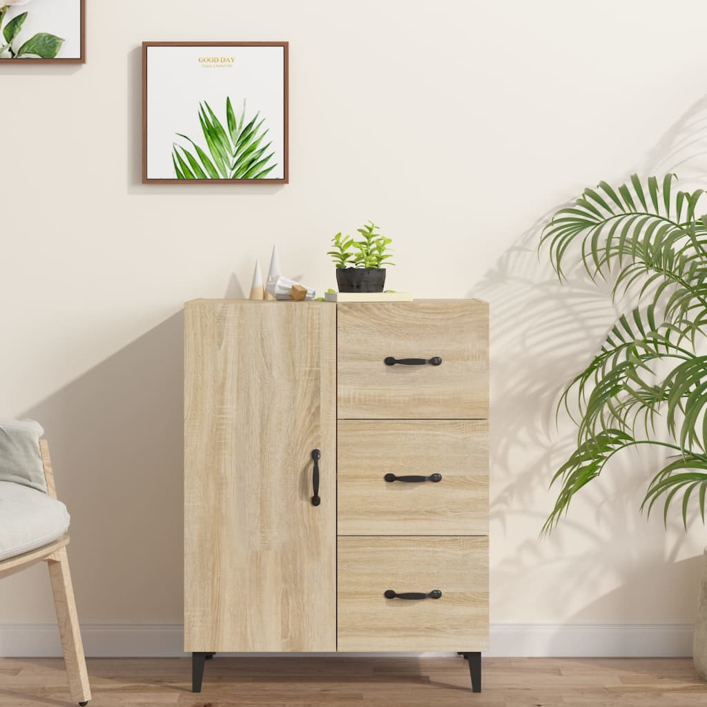 Buffet chêne sonoma 69,5x34x90 cm bois d'ingénierie - XIOS