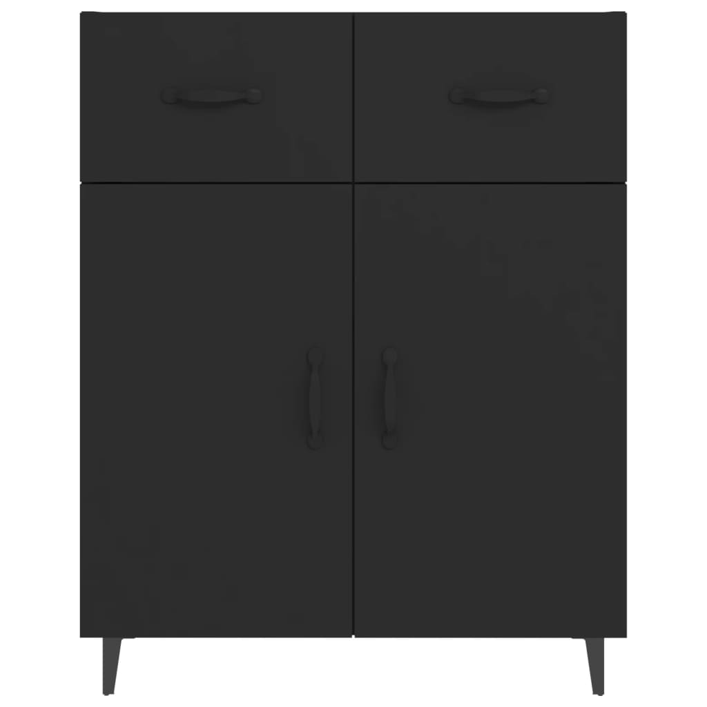 Buffet noir 69,5x34x90 cm bois d'ingénierie - XIOS