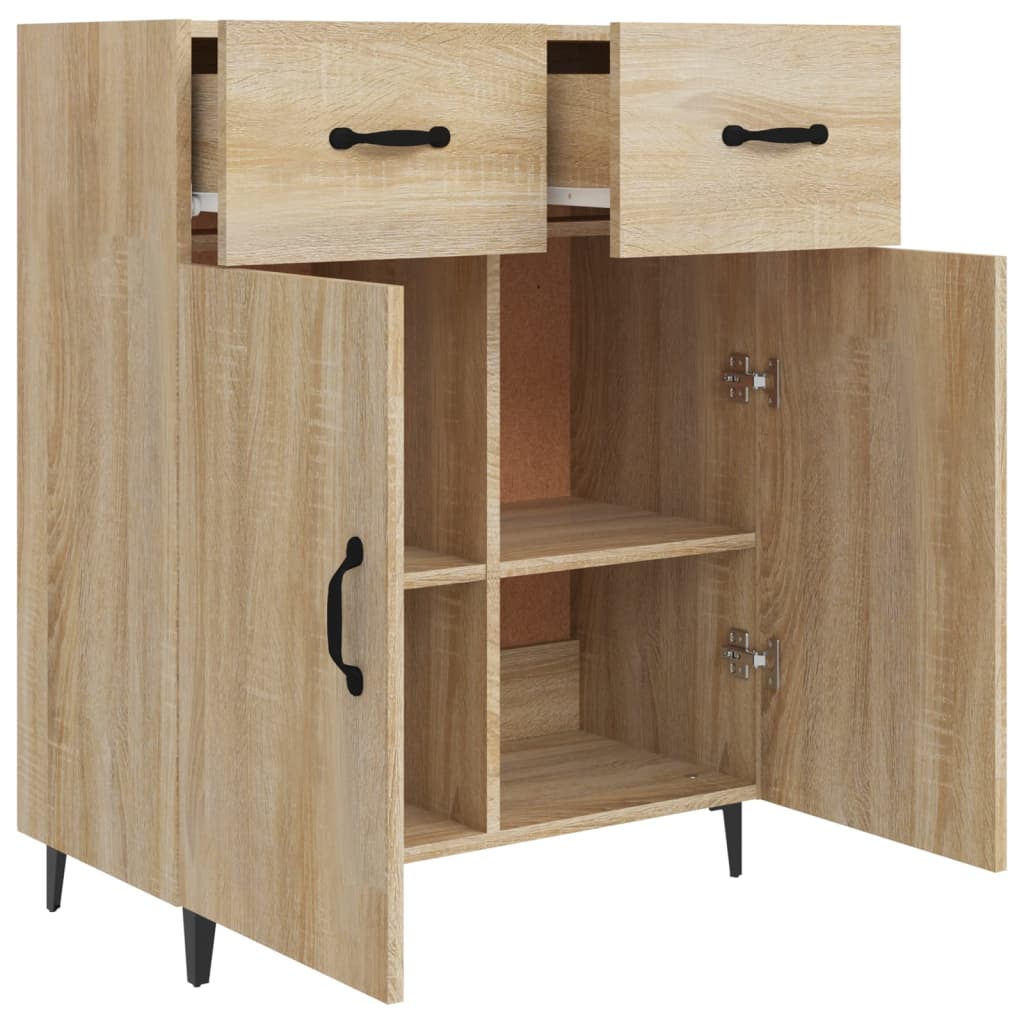 Buffet chêne sonoma 69,5x34x90 cm bois d'ingénierie - XIOS