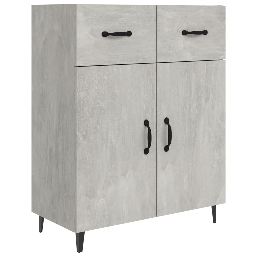 Buffet gris béton 69,5x34x90 cm bois d'ingénierie - XIOS