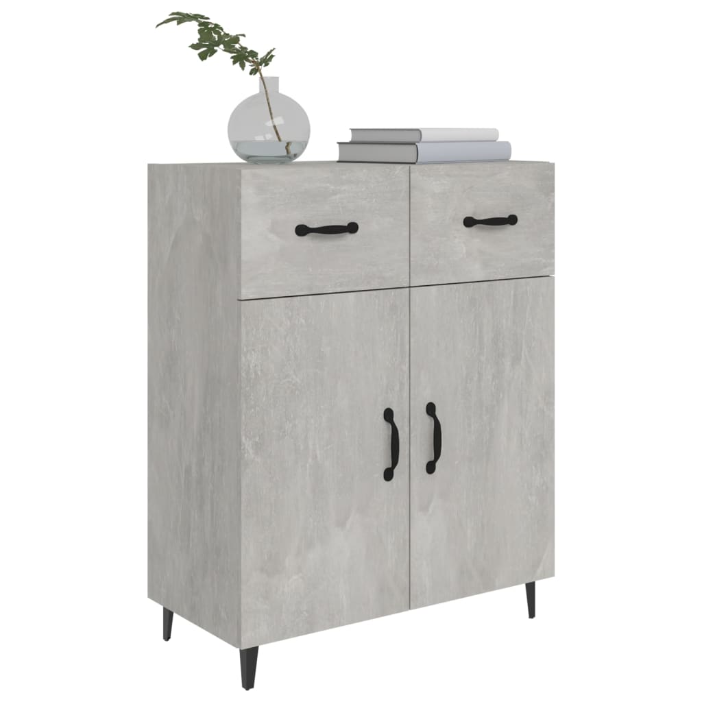 Buffet gris béton 69,5x34x90 cm bois d'ingénierie - XIOS