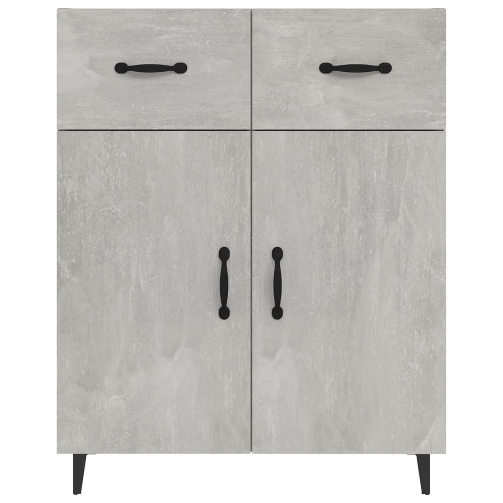 Buffet gris béton 69,5x34x90 cm bois d'ingénierie - XIOS