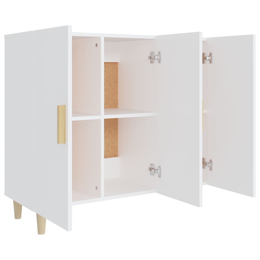 Buffet blanc 90x34x80 cm bois d'ingénierie - XIOS