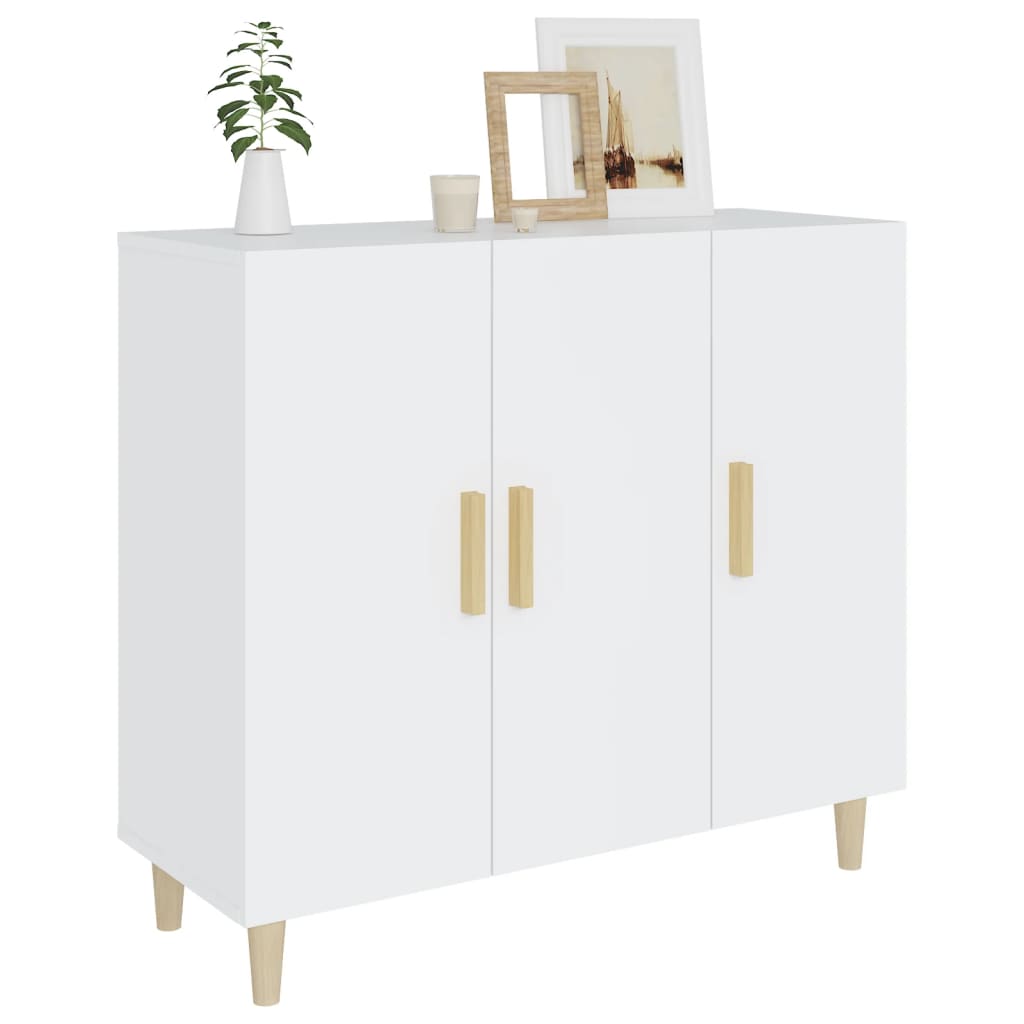 Buffet blanc 90x34x80 cm bois d'ingénierie - XIOS