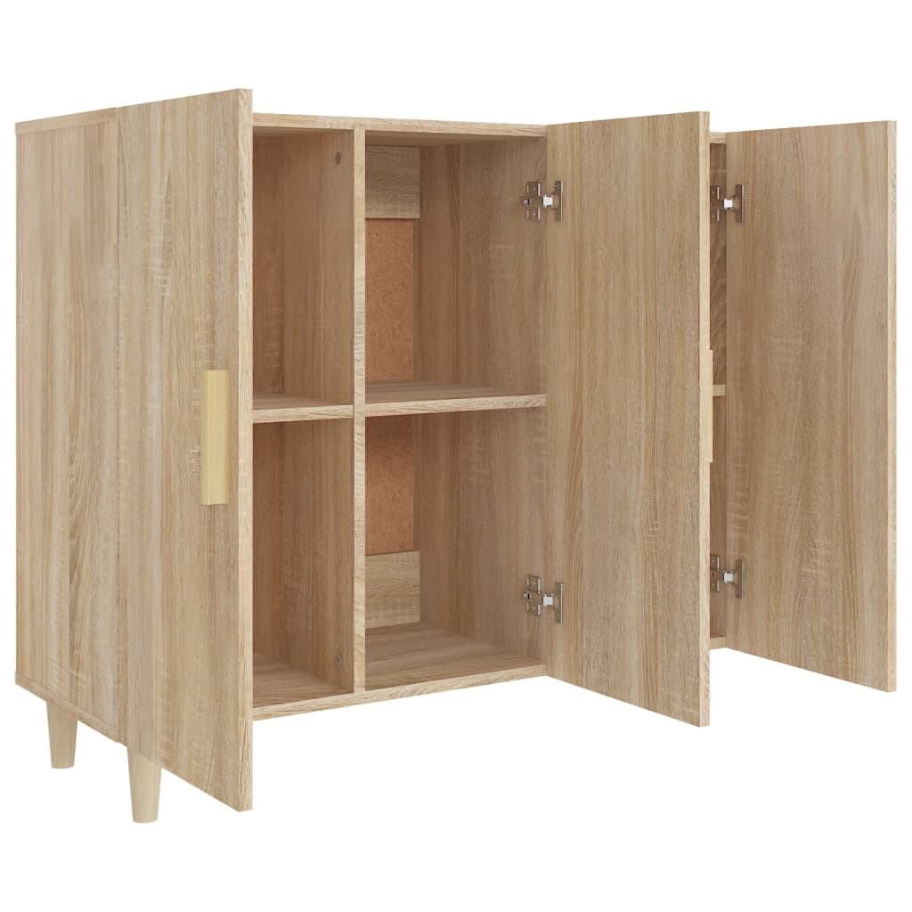 Buffet chêne sonoma 90x34x80 cm bois d'ingénierie - XIOS