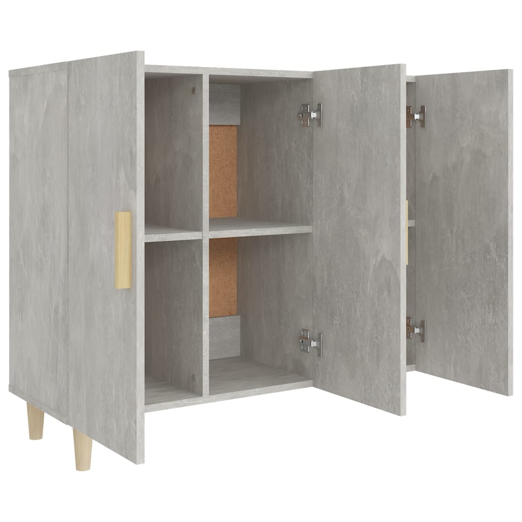Buffet gris béton 90x34x80 cm bois d'ingénierie - XIOS