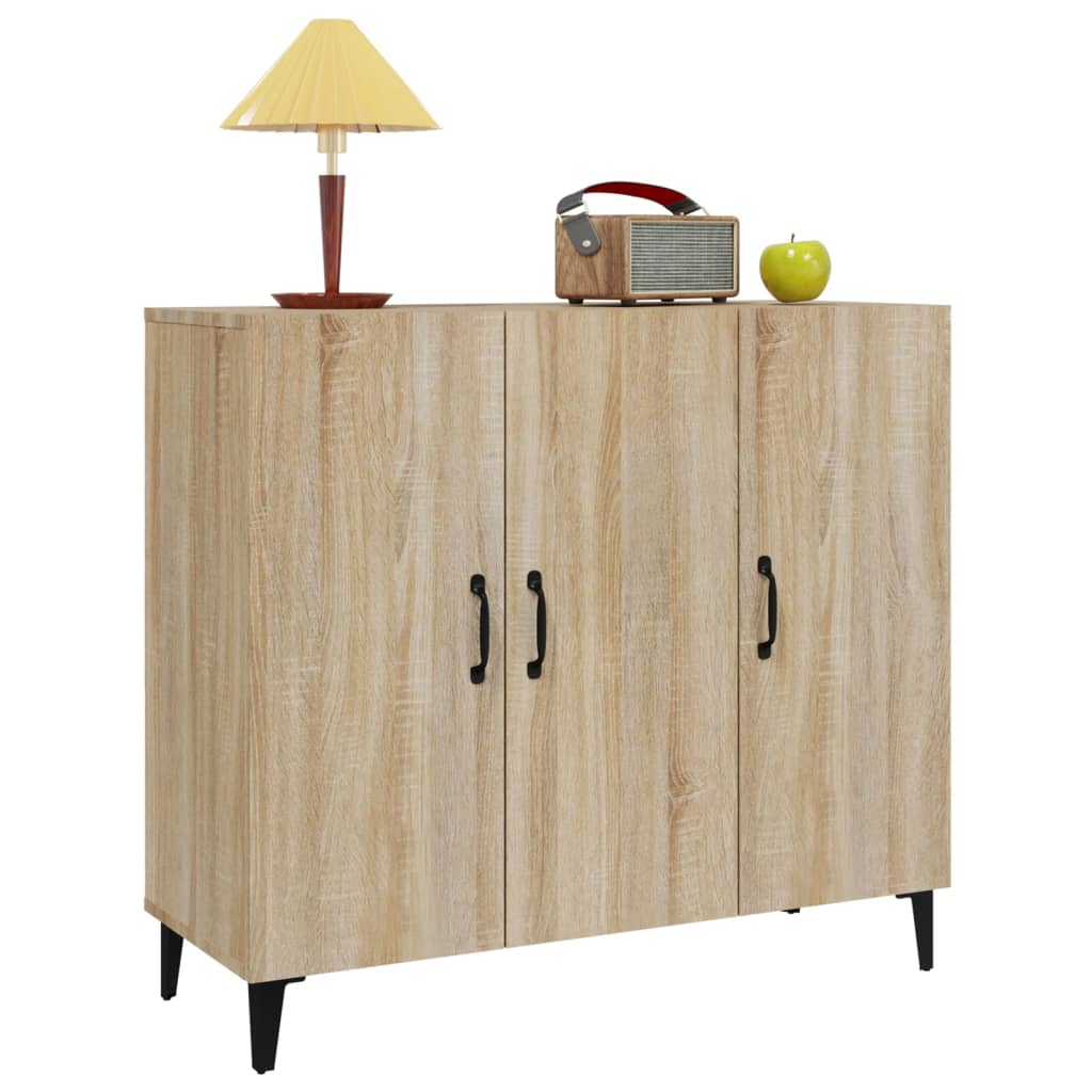 Buffet chêne sonoma 90x34x80 cm bois d'ingénierie - XIOS