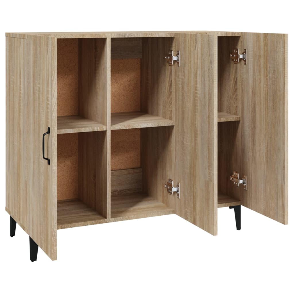 Buffet chêne sonoma 90x34x80 cm bois d'ingénierie - XIOS