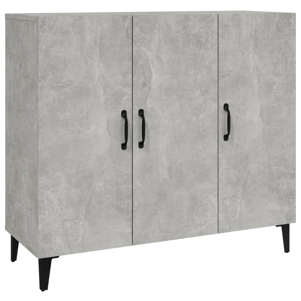 Buffet gris béton 90x34x80 cm bois d'ingénierie - XIOS