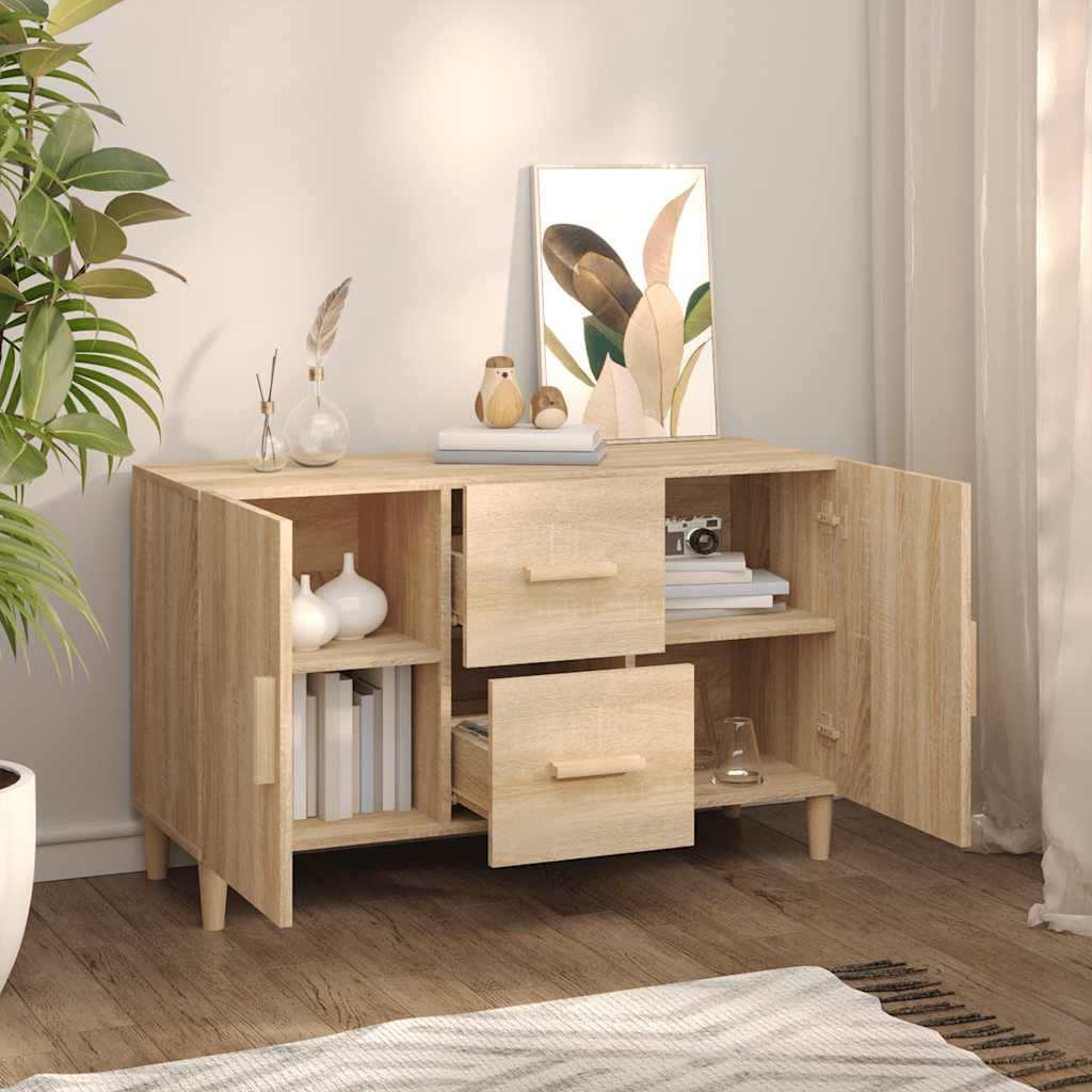 Buffet chêne sonoma 100x36x60 cm bois d'ingénierie - XIOS