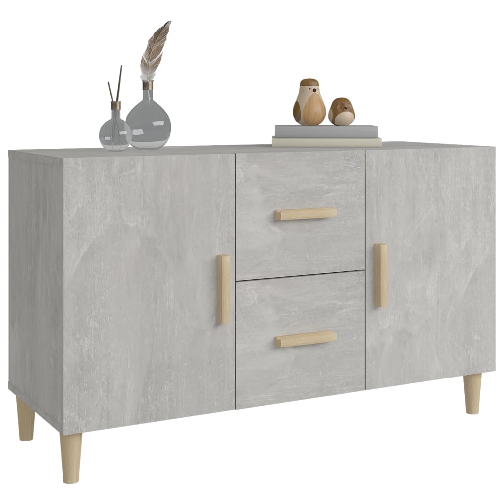 Buffet gris béton 100x36x60 cm bois d'ingénierie - XIOS
