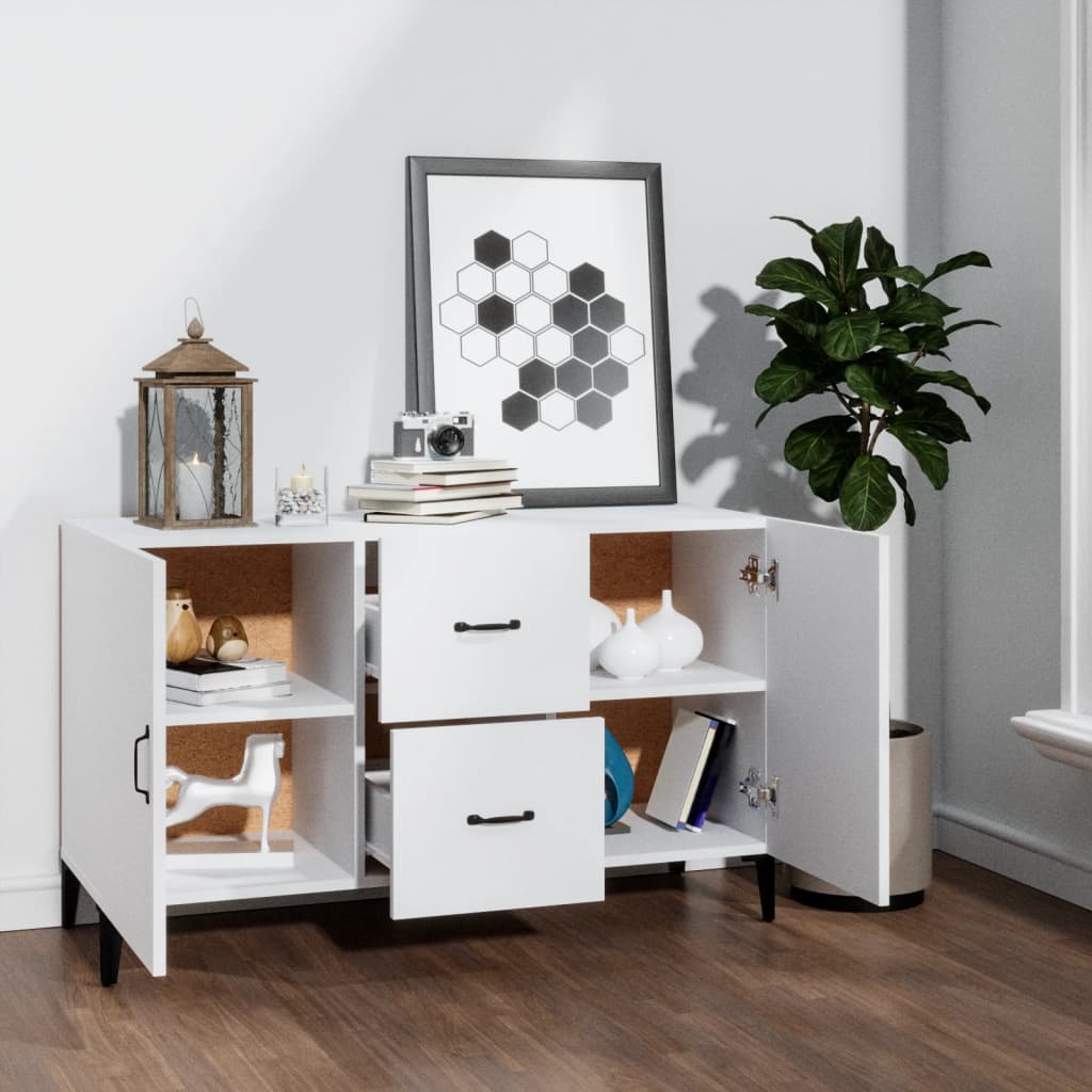 Buffet blanc 100x36x60 cm bois d'ingénierie - XIOS