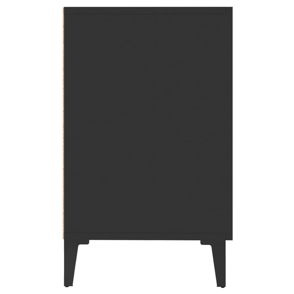 Buffet noir 100x36x60 cm bois d'ingénierie - XIOS