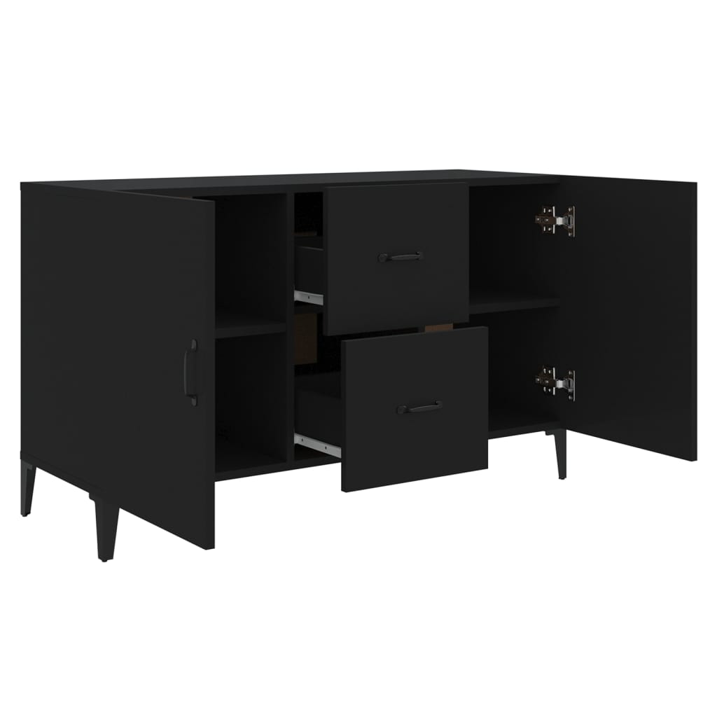 Buffet noir 100x36x60 cm bois d'ingénierie - XIOS