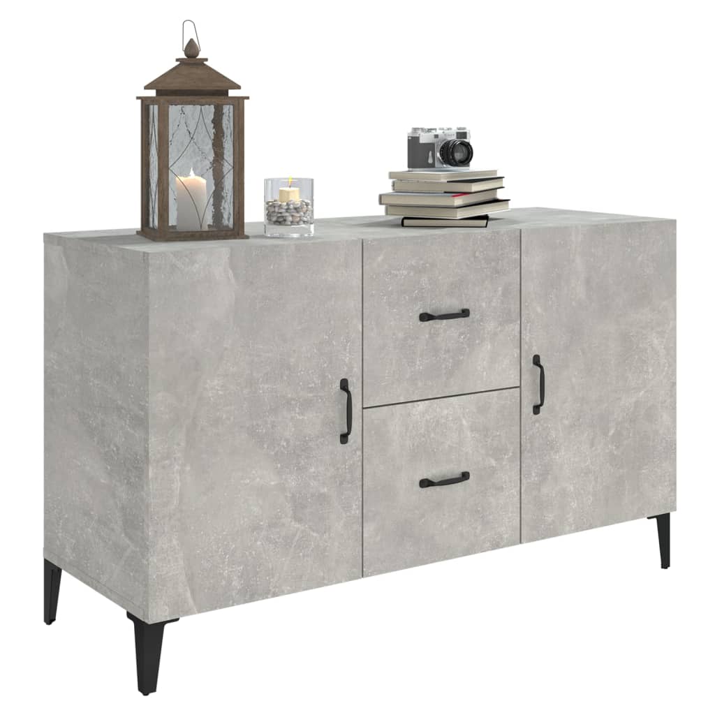 Buffet gris béton 100x36x60 cm bois d'ingénierie - XIOS