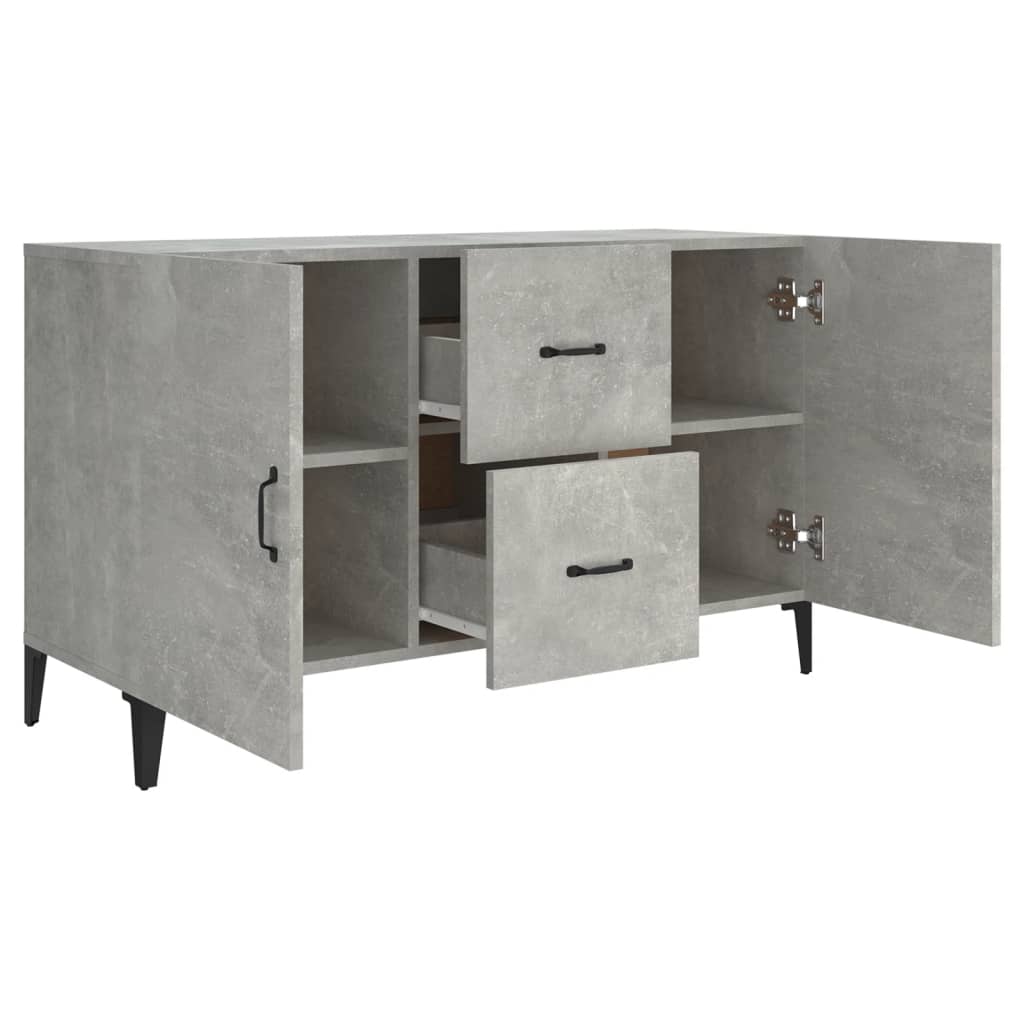 Buffet gris béton 100x36x60 cm bois d'ingénierie - XIOS