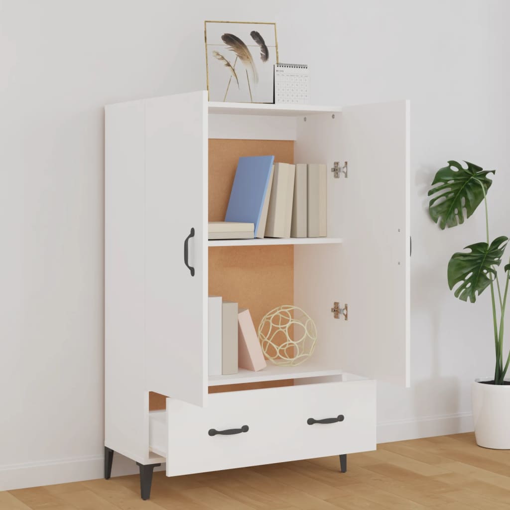 Buffet haut Blanc 70x31x115 cm Bois d'ingénierie - XIOS