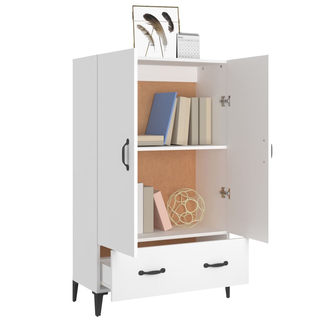 Buffet haut Blanc 70x31x115 cm Bois d'ingénierie - XIOS