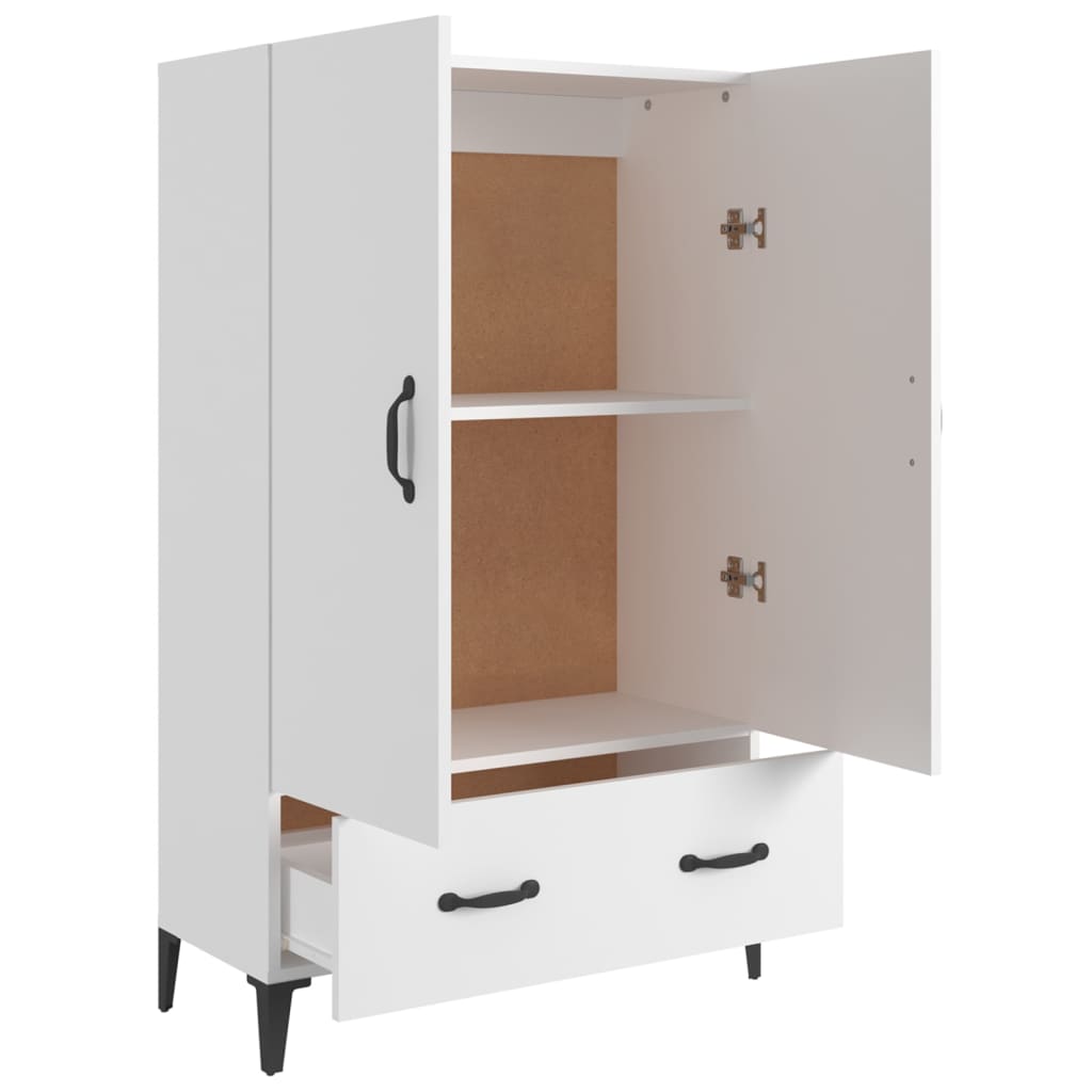 Buffet haut Blanc 70x31x115 cm Bois d'ingénierie - XIOS