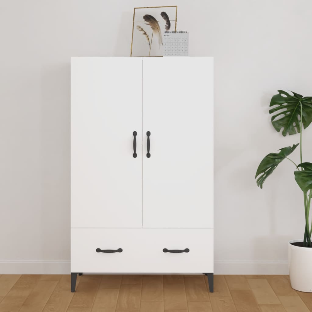 Buffet haut Blanc 70x31x115 cm Bois d'ingénierie - XIOS