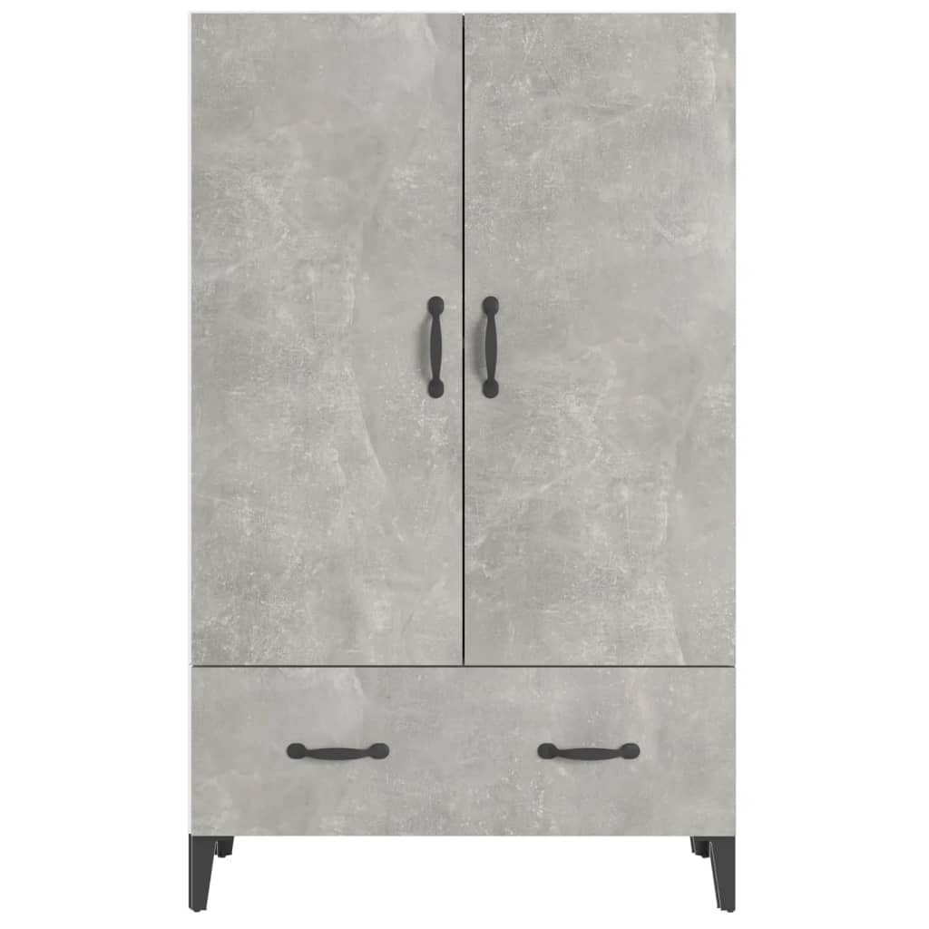 Buffet haut Gris béton 70x31x115 cm Bois d'ingénierie - XIOS