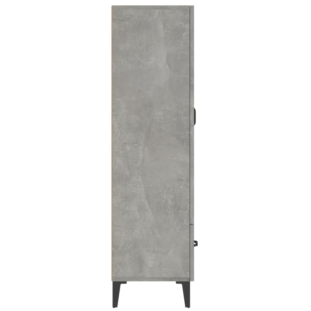 Buffet haut Gris béton 70x31x115 cm Bois d'ingénierie - XIOS