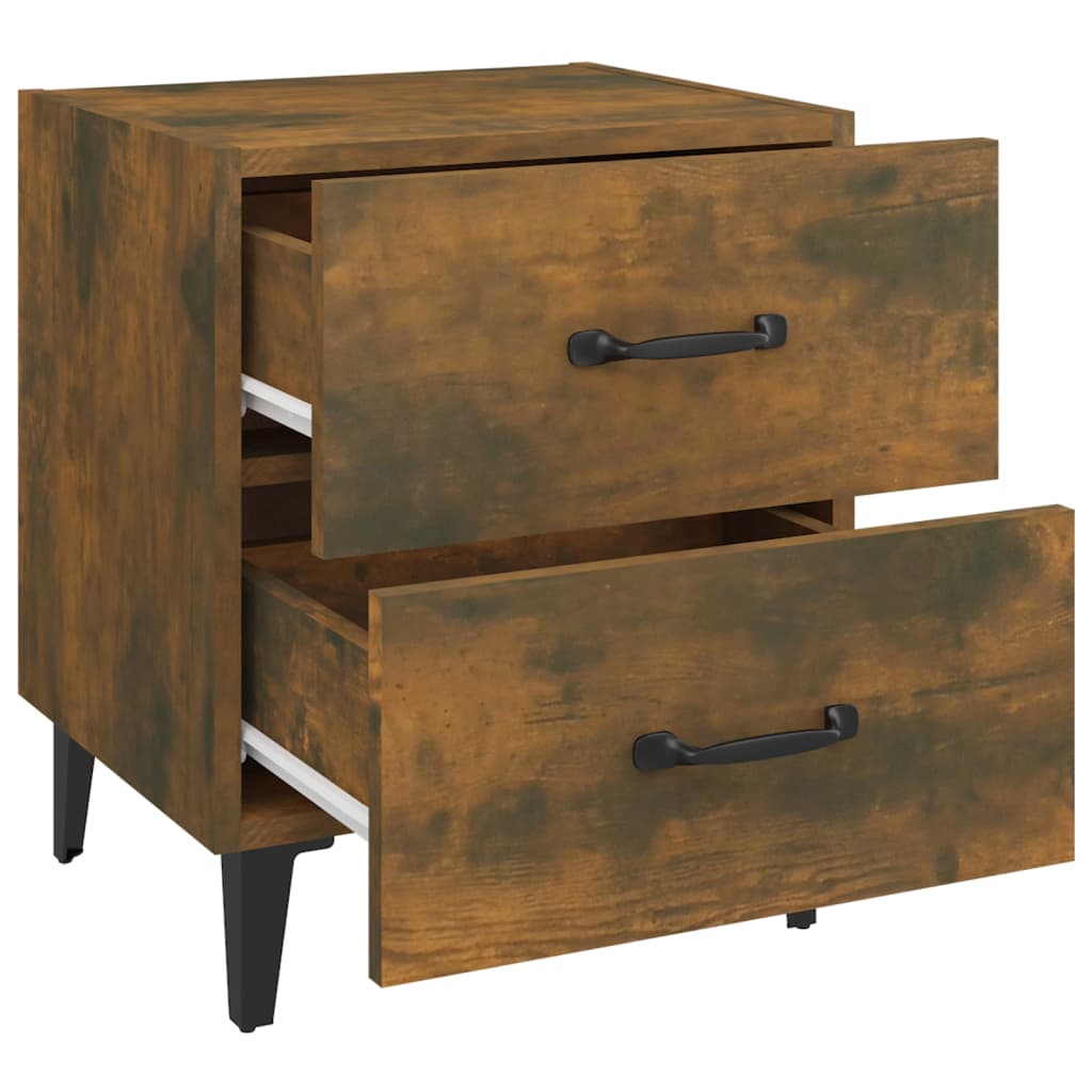 Tables de chevet 2 pcs Chêne fumé 40x35x47,5 cm - XIOS