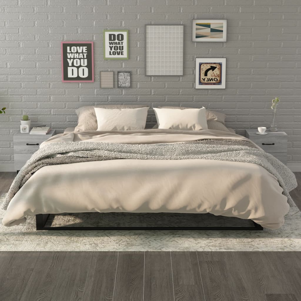 Tables de chevet 2 pcs Sonoma gris 40x35x47,5 cm - XIOS