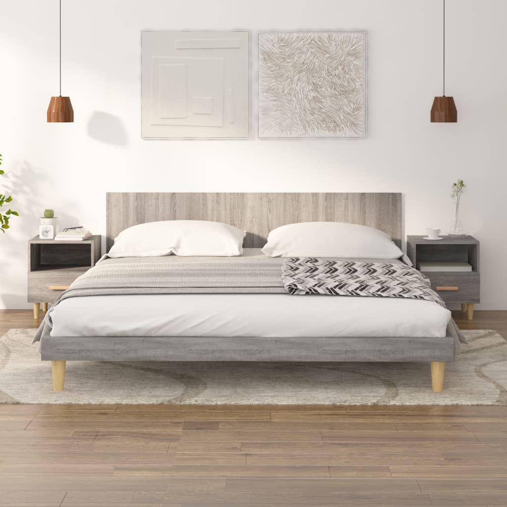 Tables de chevet 2 pcs Sonoma gris 40x35x47 cm - XIOS