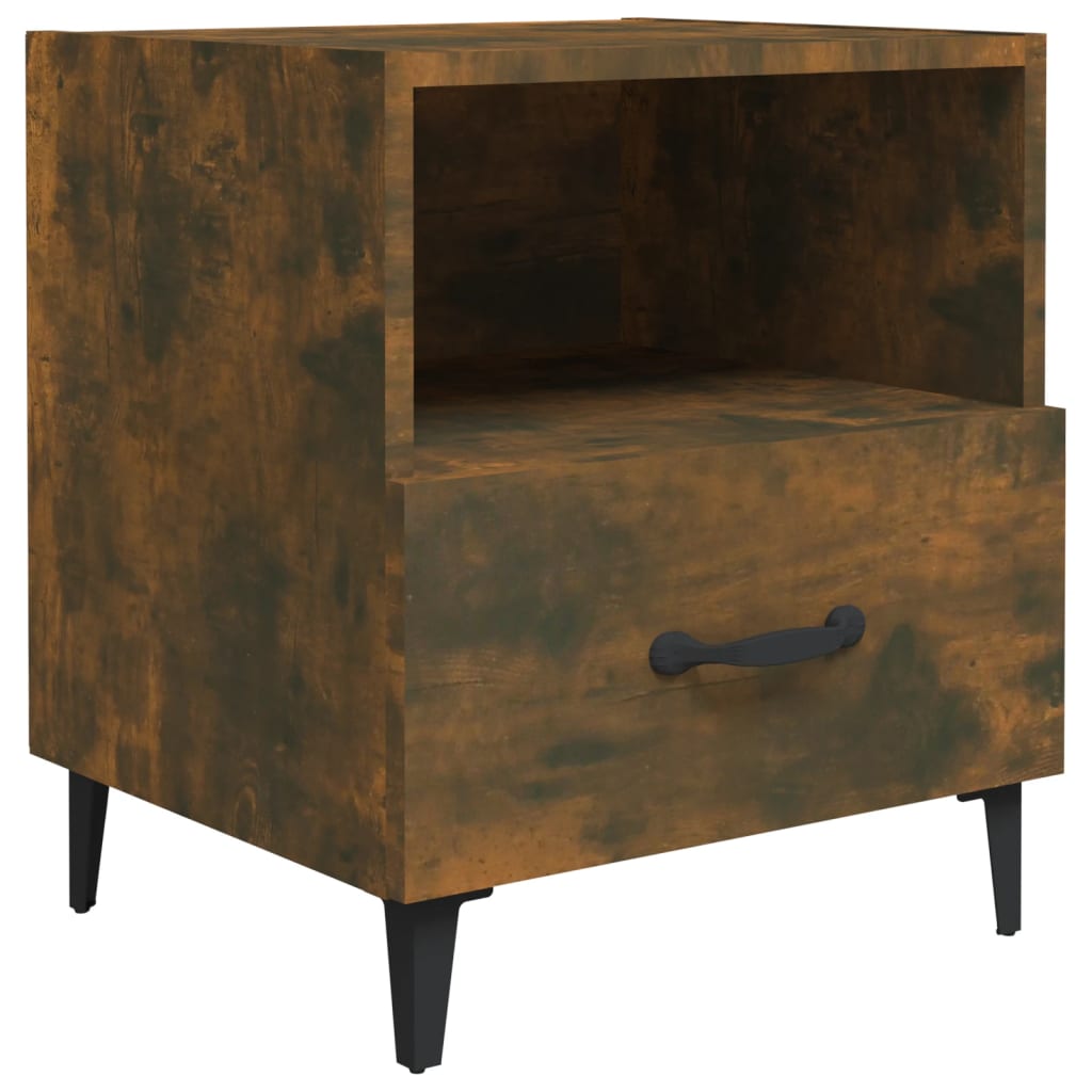 Tables de chevet 2 pcs Chêne fumé Bois d'ingénierie - XIOS